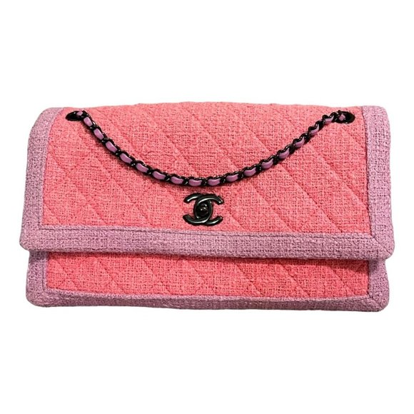 CHANEL Handbags - tweed chanel flap bag